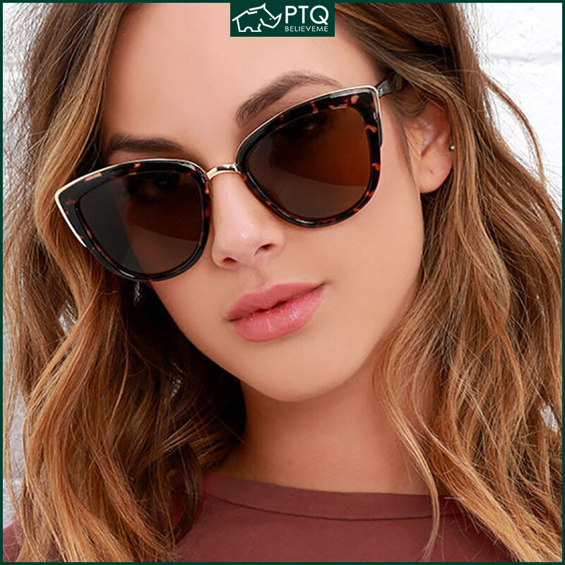 Shades For Women Sunglasses European and American Style Trend Cat Eye Sun Glasses Fashion Leopard Sun Eyeglasses PTQ