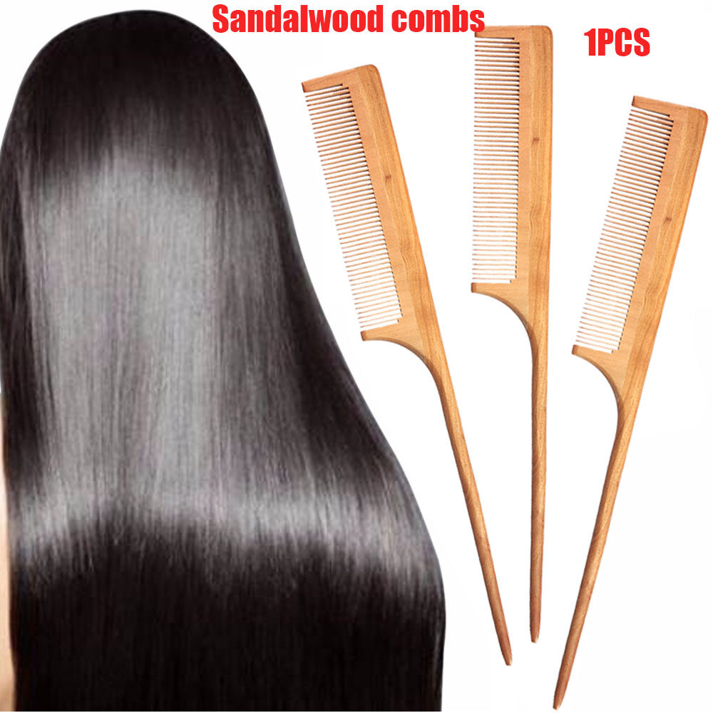 JON09 High Quality Salon Anti-Static Styling Tool Hair Care Tool Pointed Tail Comb Wood Comb Rat Tail Brush Comb