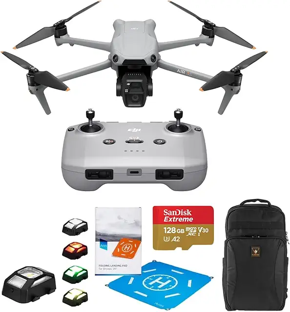 DJI Air 3S (RC-N3), Drone with Camera 4K, Dual-Camera Drone with Wide-Angle Camera, 4K/60fps HDR Video