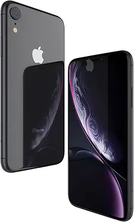 Apple iPhone XR, Fully Unlocked, 64 GB - Black (Renewed)